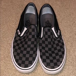 Black and gray checkers VANS